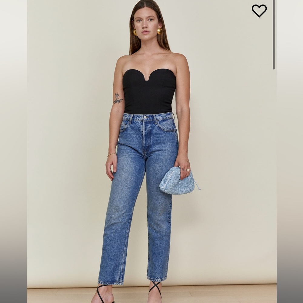 Reformation Black “Davison” Reformation Top Size 8 NWT